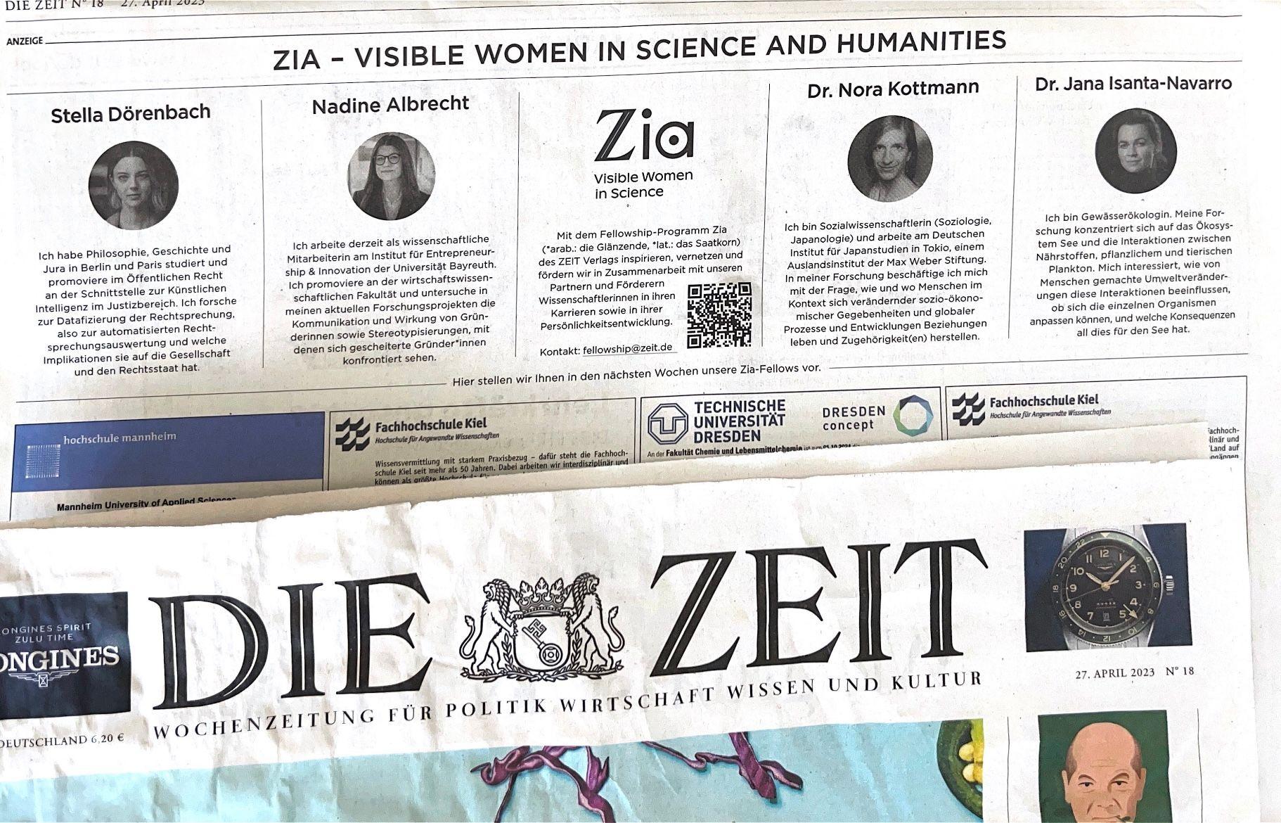 Zia Fellowship des ZEIT Verlags